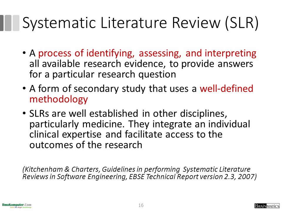 how to write a systematic review methodology sample